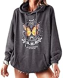 datasy Hoodie Damen Oversize Pullover Pulli für Damen Kleid Herbst...