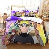（Naruto） Dreiteilige Mikrofaser Bettbezug sehr weich pflegeleicht...