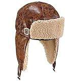 Widmann 10014 - Fliegermütze, Braun, Bruch-Pilot, Kappe, Retro, 20er...