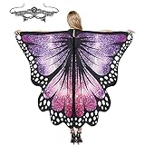 Schmetterling Umhang Schal Poncho Kostüm, Damen Schmetterling...
