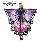 Schmetterling Umhang Schal Poncho Kostüm, Damen Schmetterling...