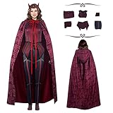 Wanda Maximoff Kostüm Scharlachrote Hexe Halloween Kostüm Anzug mit...