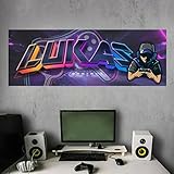vr187 tjapalo® Xtra-Robust Gamer Poster mit Namen Wandbild Gaming...