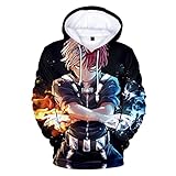EDMKO Hoodie Kinder Kostüm Anime My Hero Academia Kapuzenpullover...
