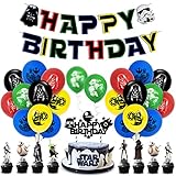 Geburtstagsdeko Jungen, Party Deko Set, Star Krieg Luftballons,...