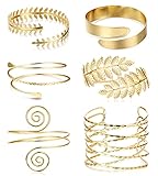 JeweBella 6 PCS Oberarm Manschette Armband Oberarmreif für Frauen...