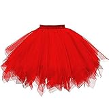Tüllrock Damen, Damen Tüllrock Tutu Unterrock 50Er Petticoat...