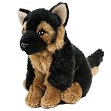Teddys Rothenburg Kuscheltier Schäferhund sitzend 19 cm schwarz/braun...