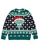SPONGEBOB SQUAREPANTS Heren Green Squidward Christmas Jumper |...