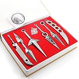 YongHang Anime Cosplay Requisiten Halloween Ninja Kunai Metall Set mit...