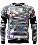 PlayStation Symbols - Grey Xmas Pullover Size M