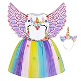 Spooktacular Creations Einhorn Prinzessin Kleid für Mädchen mit...