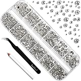 Beadsland 2500pcs Glas Nailart Strasssteine Kristall Flatback...