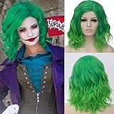 ATAYOU® Kurze Grün Perücken Lockige Ombre Synthetische Cosplay Bob...