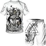 Takyojin Viking Shirt Herren Wikinger Valhalla Aufdruck T-Shirt und...
