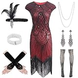 WILDPARTY 20er Jahre Kostüm Damen Charleston Kleid, Flapper Kleid mit...