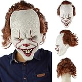 Horror-Clownmaske, Halloween, Joker-Maske, Clownmaske für Halloween,...