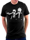 Million Nation Pulp Rick and Morty Fiction T-shirt, Größe L, Schwarz