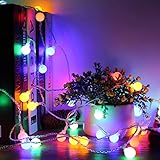 Lepro 100er LED Kugel Lichterkette Bunt 13M, Partybeleuchtung Außen...