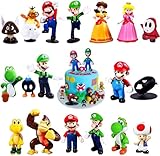 18 Stück Super Mario Toppers,Tortenfiguren,MiniFiguren...