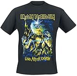 Iron Maiden Live After Death Männer T-Shirt schwarz S 100% Baumwolle...
