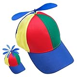JJYHEHOT Bunte Propellermütze Entfernbare Baseballmütze mit...