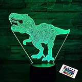 Dinosaurier-Geschenke, T Rex 3D-Nachtlicht 16 Farben, die Nachtlichter...