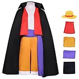 Generic Anime One Piece Kostüm Monkey D. Luffy Cosplay Trenchcoat und...