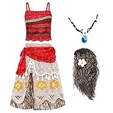 AYIMEIS Mädchen Prinzessin Vaiana Kostüm Prinzessin Verkleidung...