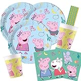 procos/Hobbyfun 44-teiliges Party-Set Peppa Wutz - Pig - Teller Becher...