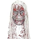 Widmann 76166 - Blutige Zombiemaske mit Kapuze und Haaren, Psycho,...