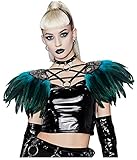 keland Damen Gothic Feder Epauletten Umhang Schulterklappen...