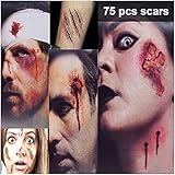 HANPURE Halloween Schminke Narben Tattoo Set - Zombie Make Up Zubehör...