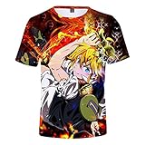 The Seven Deadly Sins T-Shirt Meliodas Cosplay Kostüm 3D gedruckt...
