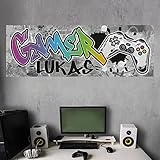 tjapalo®vr210 xtra-Robustes Gamer Poster mit Namen Wandbild Gaming...