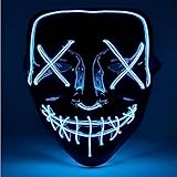 TK Gruppe Timo Klingler LED Grusel blau Maske - wie aus Purge...