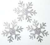 Glitzer-Schneeflocken zum Aufbügeln, 5,1 cm groß, 5 Packungen,...