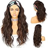 Sapphirewigs Body Wave Stirnband Perücke synthetische lange wellige...