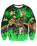 Hässliche Weihnachtspullover Herren 3D Personalisierte Xmas Dog Santa...