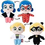 Miraculous Ladybug Plüsch Schlüssel-Anhänger 2er Set, Adrien - Cat...