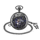 Unendlich U Herren Römische Ziffern Skala Taschenuhr mit Halskette...