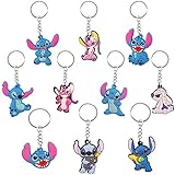 CHUKUA 10Pcs Schlüsselanhänger Kinder Anime Figuren Schlüsselringe...