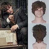 Newt Scamander Cosplay Perücken für Männer kurzes, natürliches...