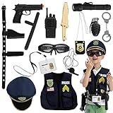 JOYIN 14 Stück Polizei Kostüm Zubehör, Polizeikostüm mit Polizei...