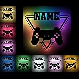 Namofactur Personalisierte Gaming Wanddeko Wand Deko Farbwechsel Lampe...