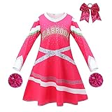 DOUH Zombies Cheerleader Kostüm Kleid Cheerleading Uniform Ärmellos...