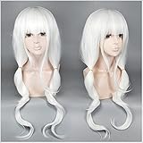 LanTing Cosplay Perücke New Dangan Ronpa V3 Angie Yonaga White Lange...