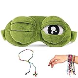YouU 3D-Schlafmaske, Frosch, Grün, Cartoon, trauriger Frosch,...