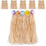 Kurtzy Hawaii Rock Hula Party Bastrock (6 Stk) – Elastisches Luau...