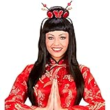 Widmann C6366 - Perücke chinesisches Mädchen, schwarz, mit Dutt,...